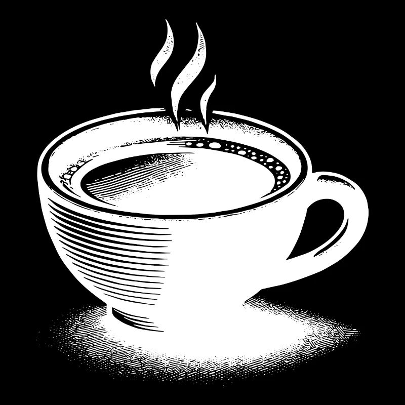 Dampfende heisse Kaffeetasse mit Kaffee