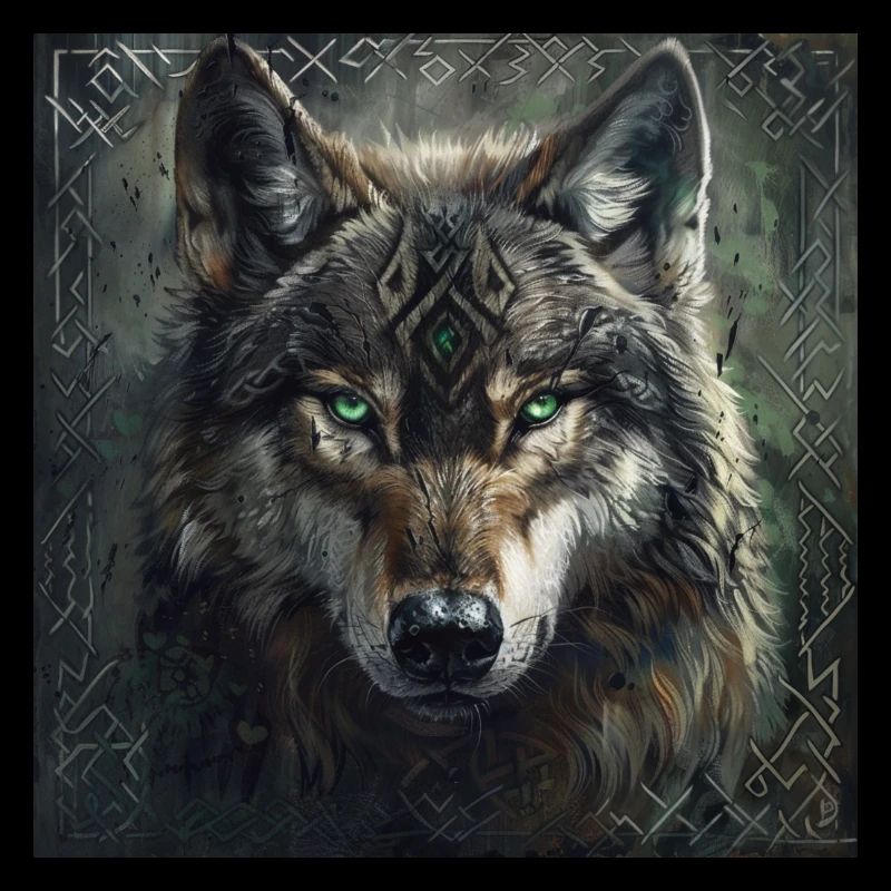 Les loups vikings d’Odin Geri et Freki Valhalla