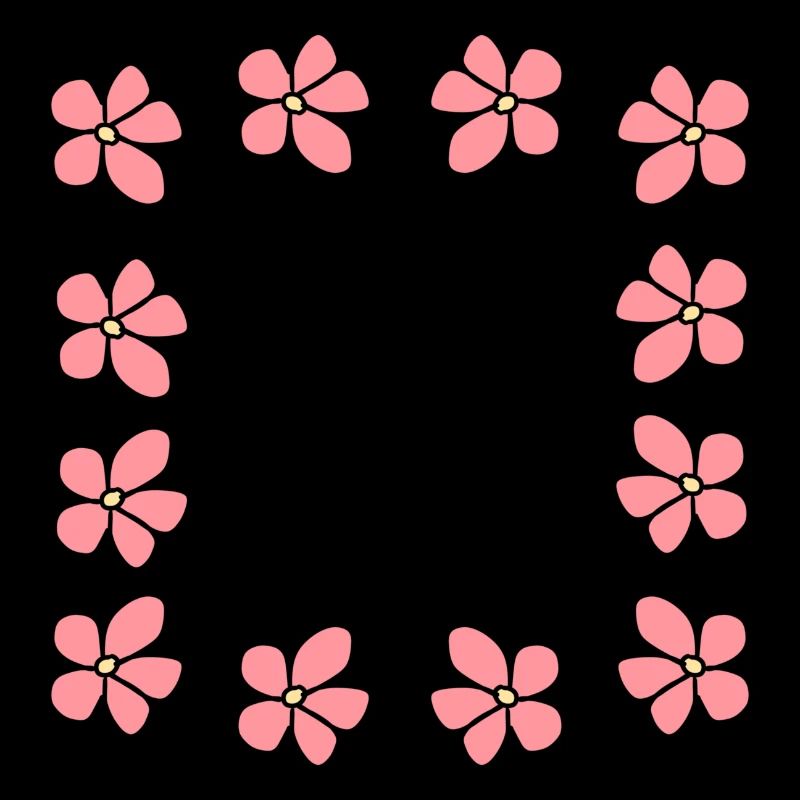 Cadre de fleur rose fleur plante symbole nature
