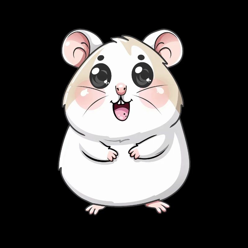 Personnage de dessin animé de hamster mignon