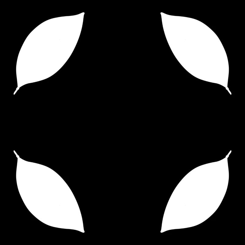 Leaf Frame Shape Four Leaves Natural Green