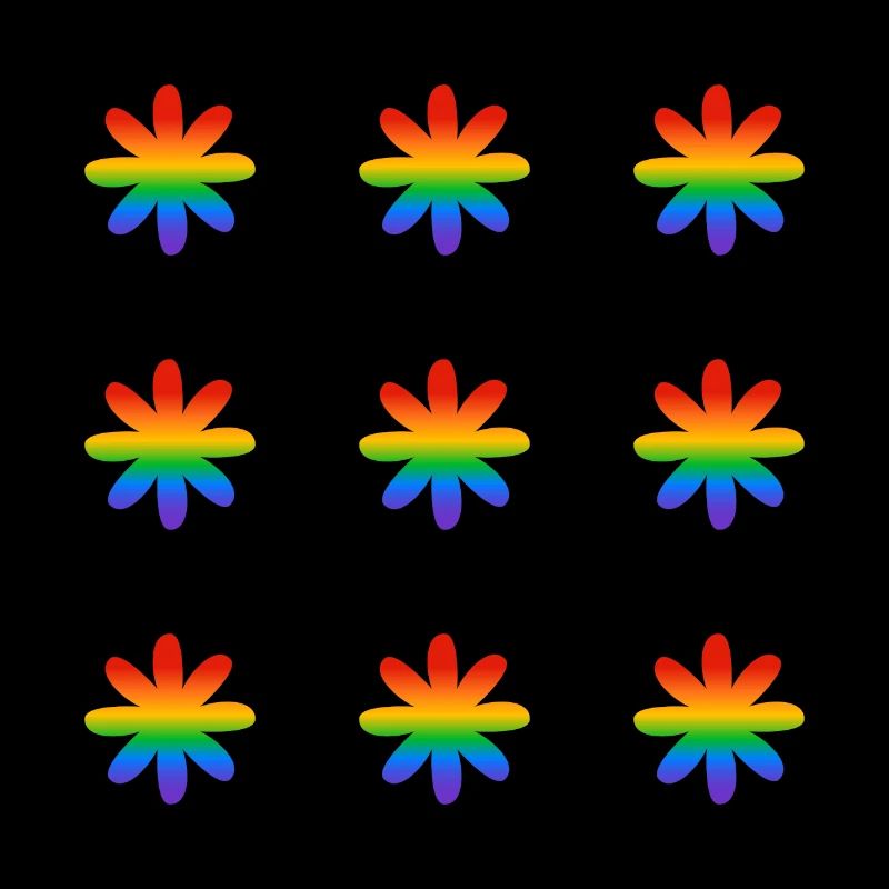 Rainbow Flowers