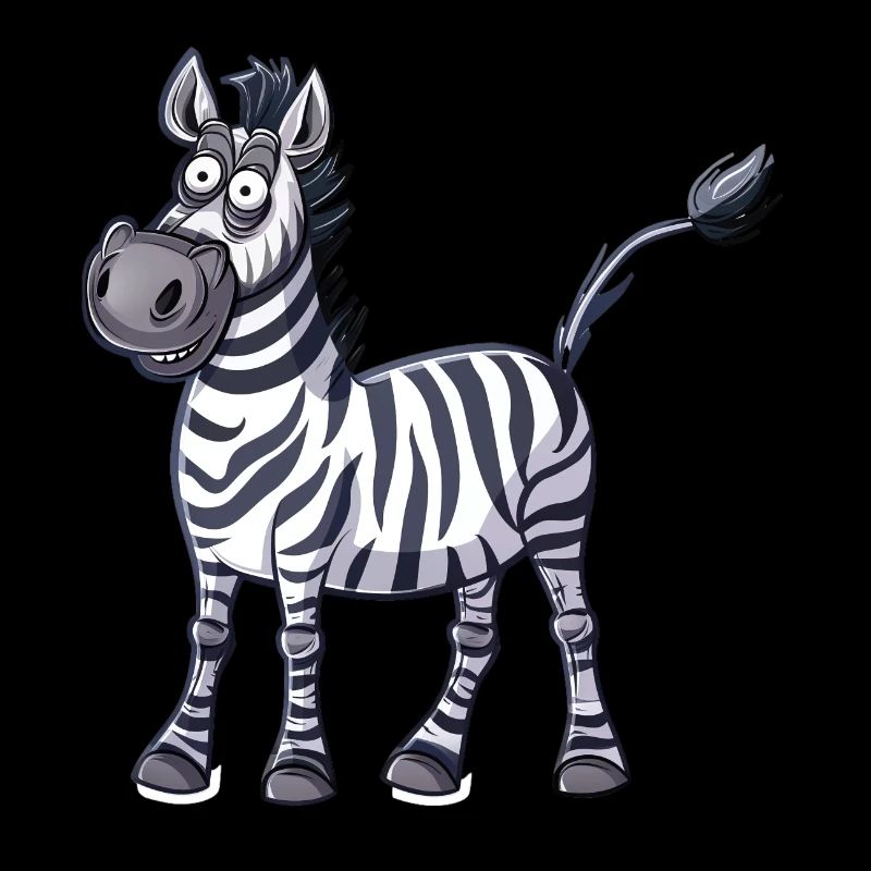 Funny zebra with a big grin