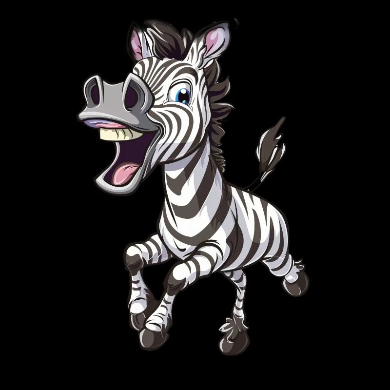 Fröhliches Zebra Mit Einem Lächeln