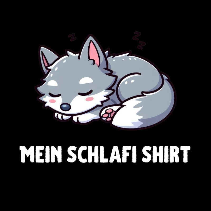 Petit loup endormi mignon