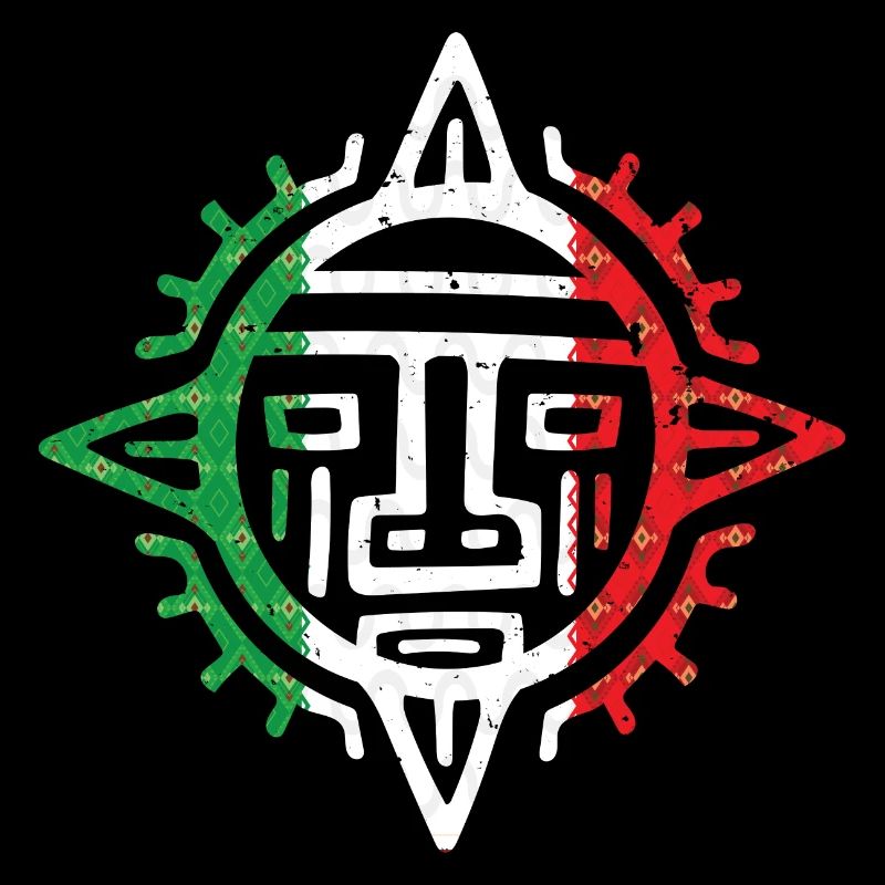 Ancient Mexican sun Maya Azteca Aztec King Mask