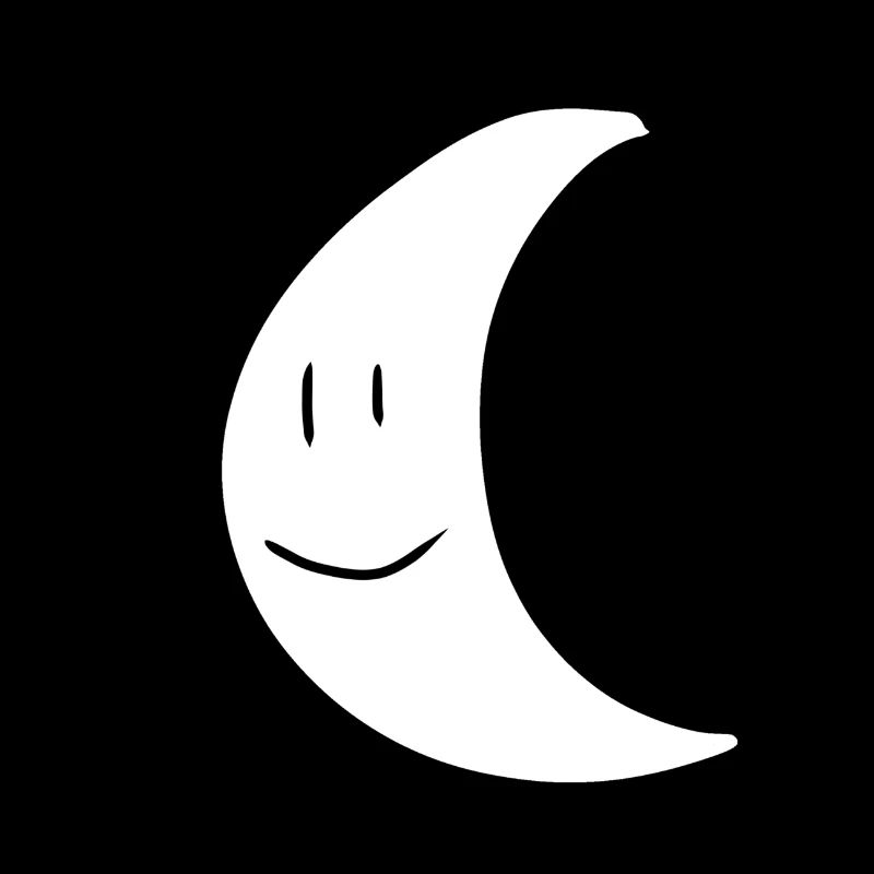 Visage de symbole de planète en forme de lune