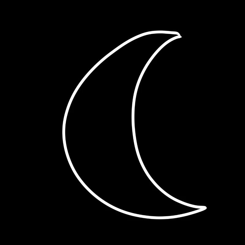 Forme du symbole de la lune