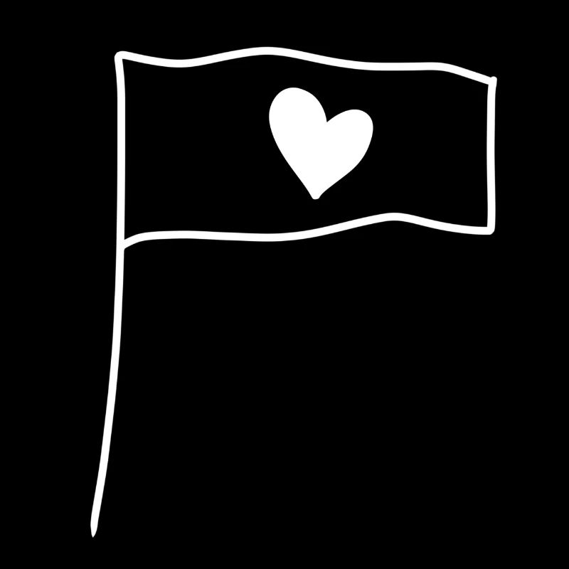 flagge herz liebe symbol form