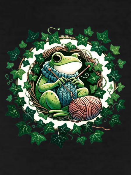 Knitting Frog