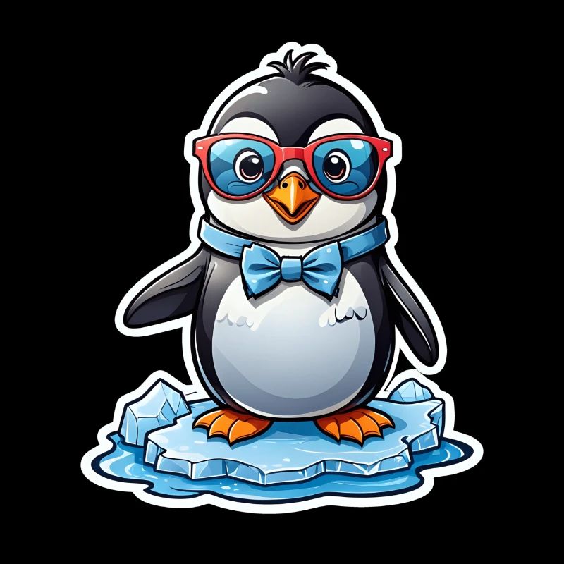 Pinguin mit Brille