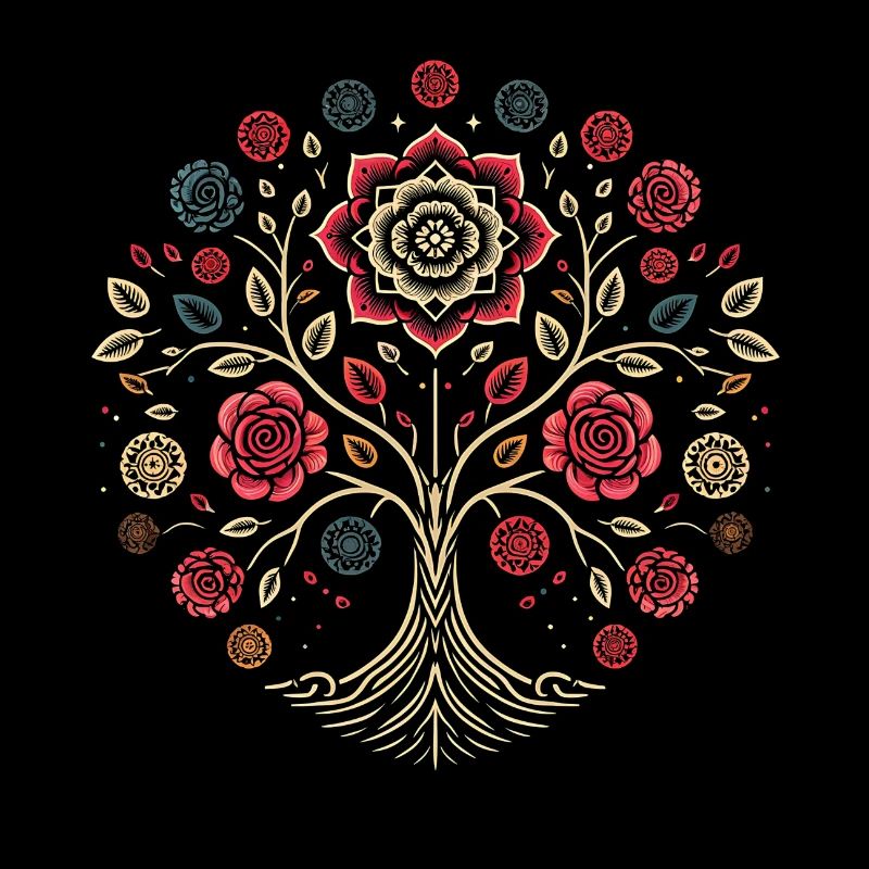 Lebensbaum-Rose Abstrakt