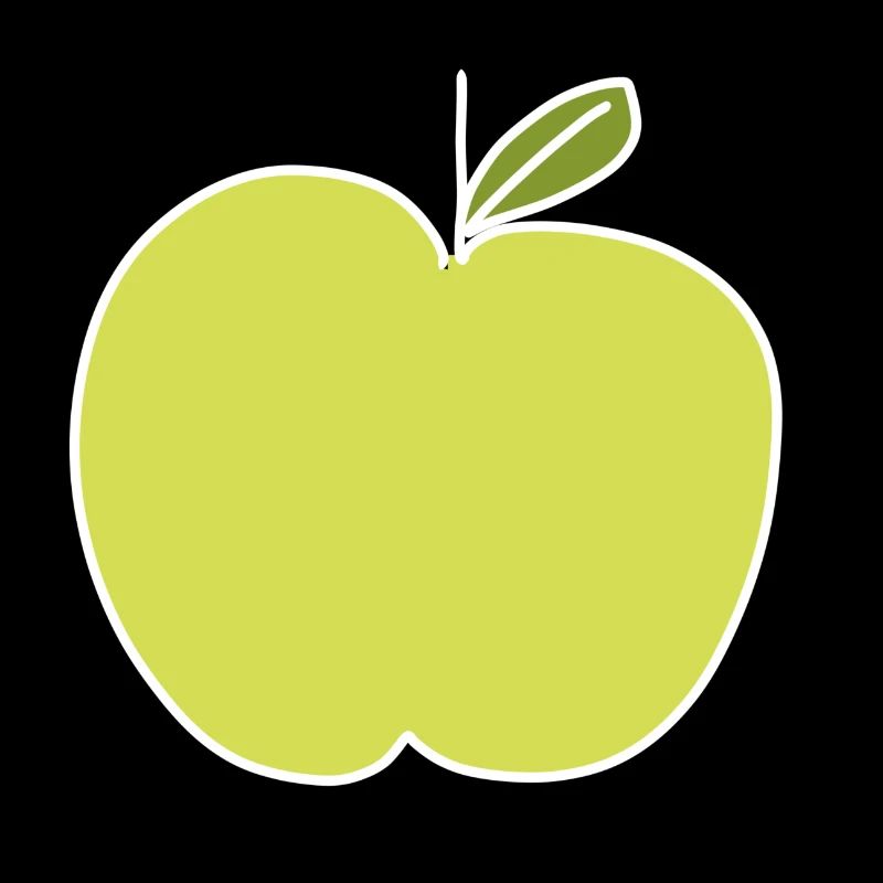 apfel essen symbol form grün