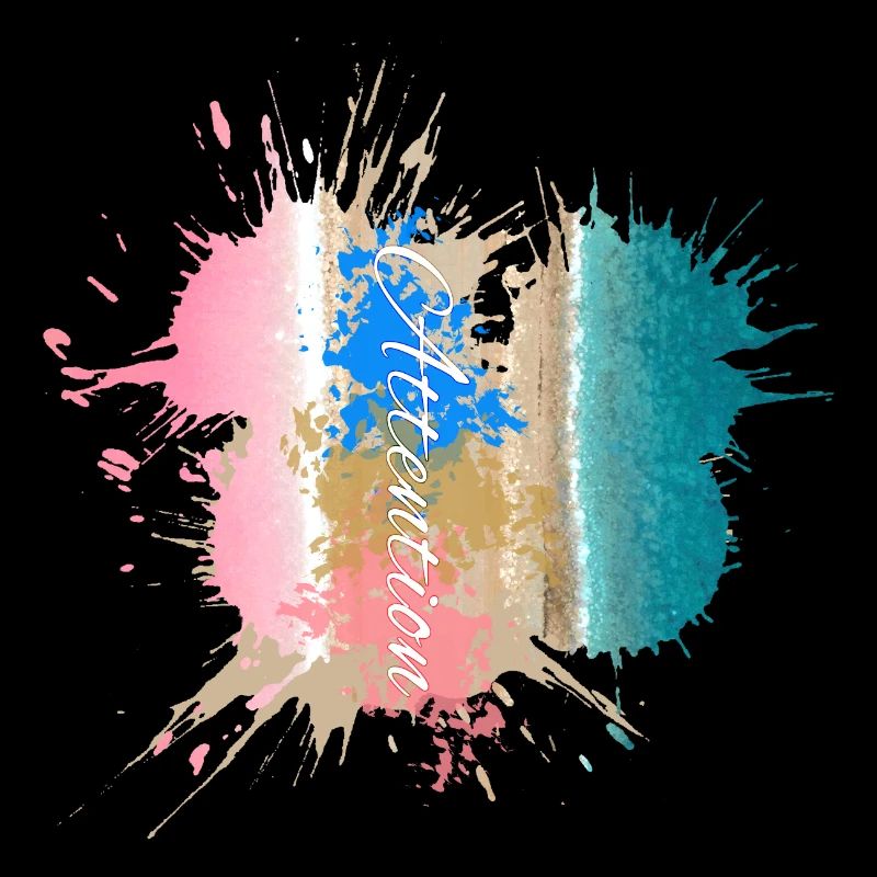 Attention - Colored Beach Paint Style