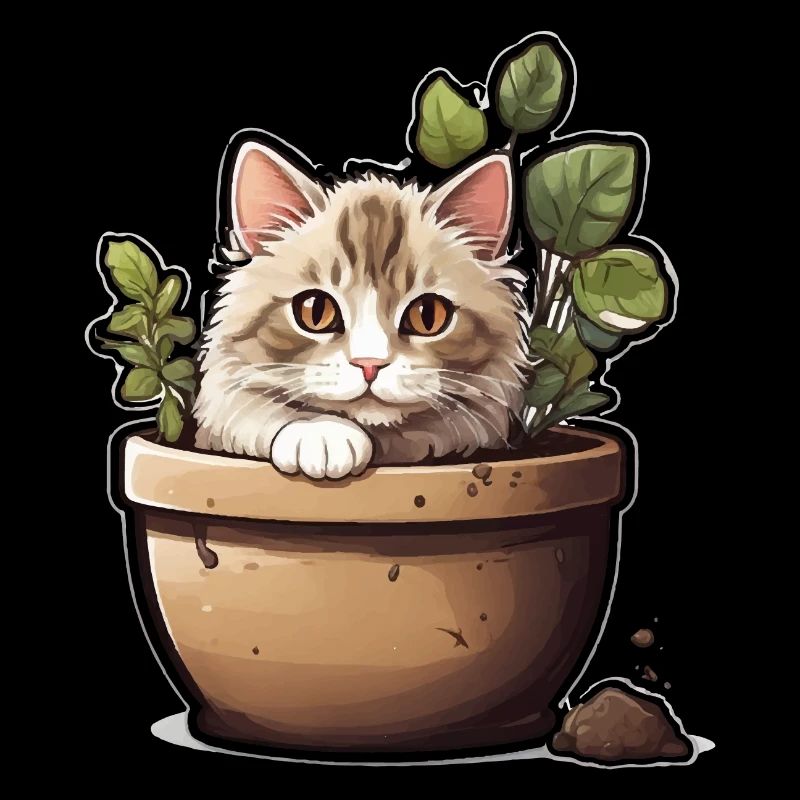 Fleur de chat mignonne