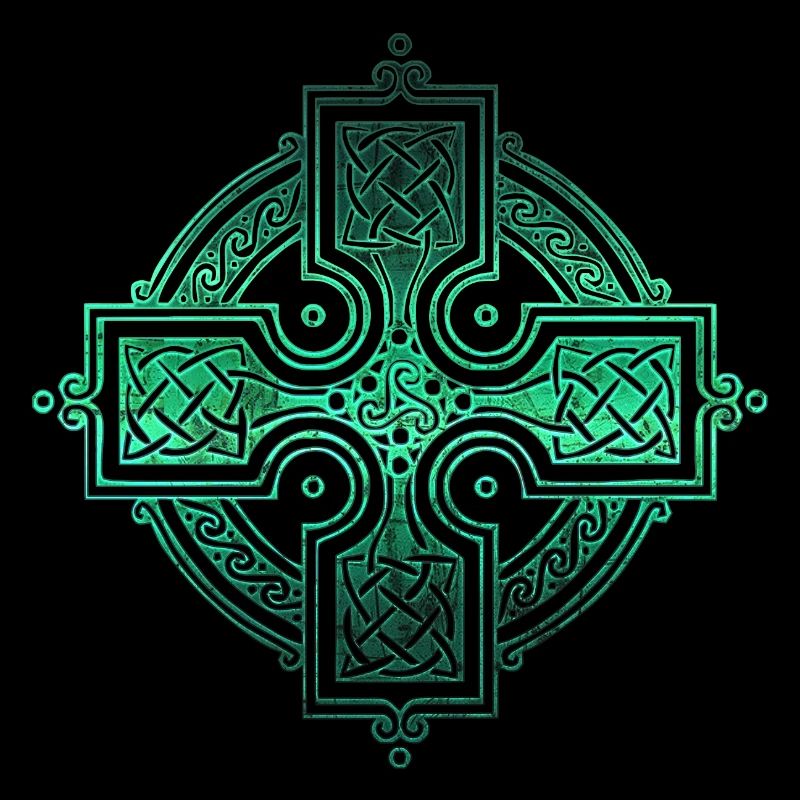 Keltische Kreise, Ecken, Farbfelder, Gothic-Symbole