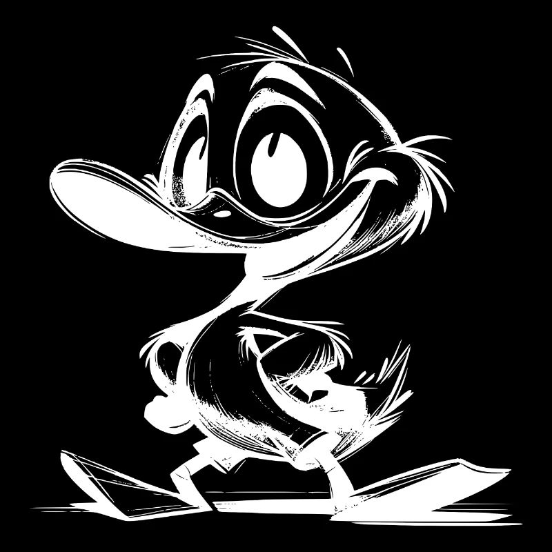 Dessin d’un bébé canard avec un énorme bec