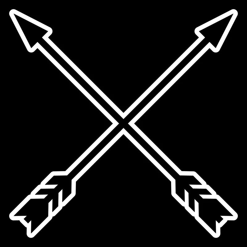 Crossed Arrows With Frame Vector