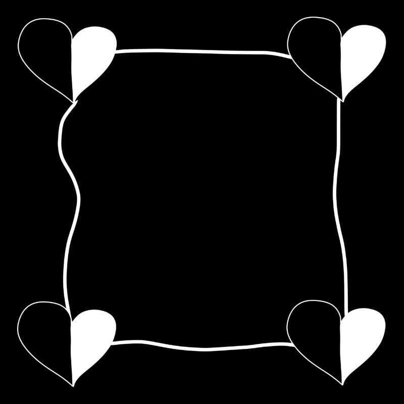 vier herzen rahmen