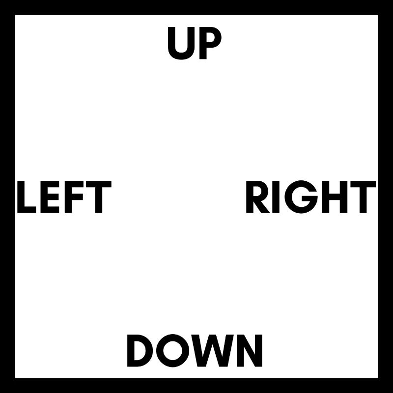 Up Left Down Right White
