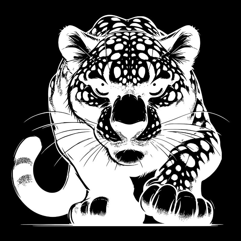 Elegant wild leopard hunting