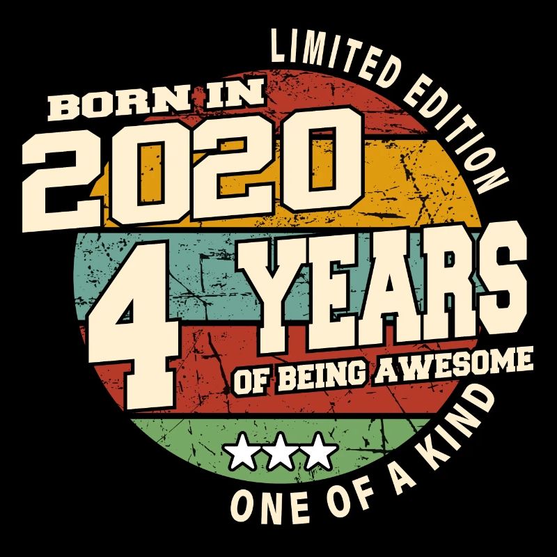 2020 Vintage Retro Classique 4 ans