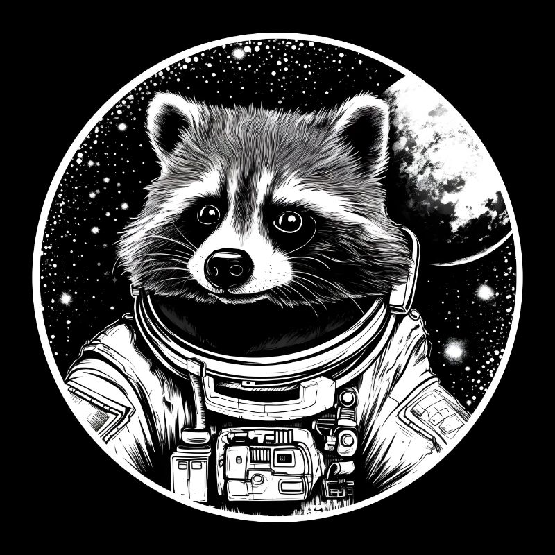 Astronaut Waschbär
