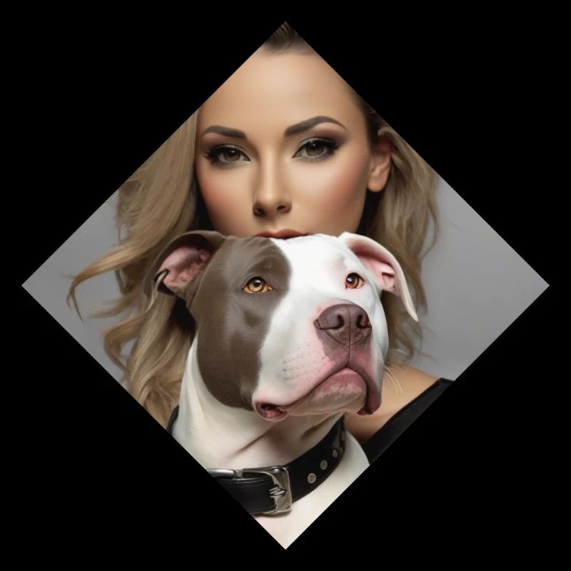 femme et pitbull