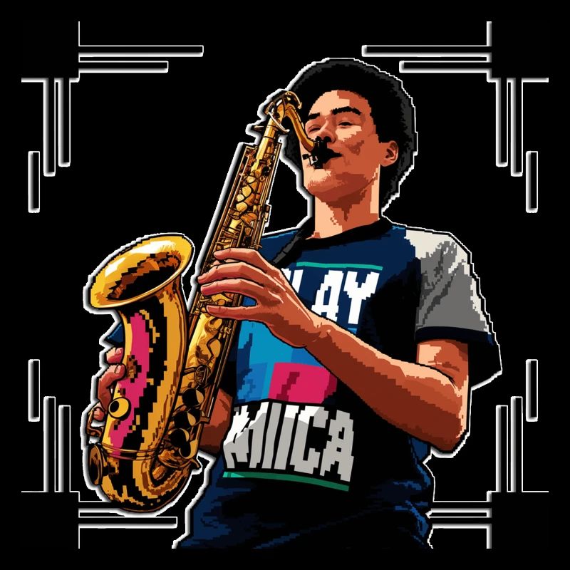 Pixel saxophone