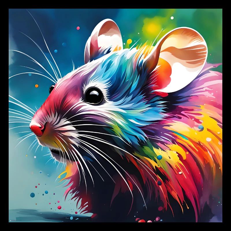 Souris colorée
