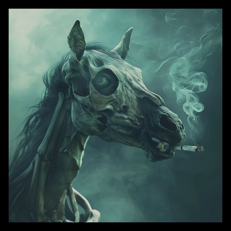 Fumer un cheval surréaliste