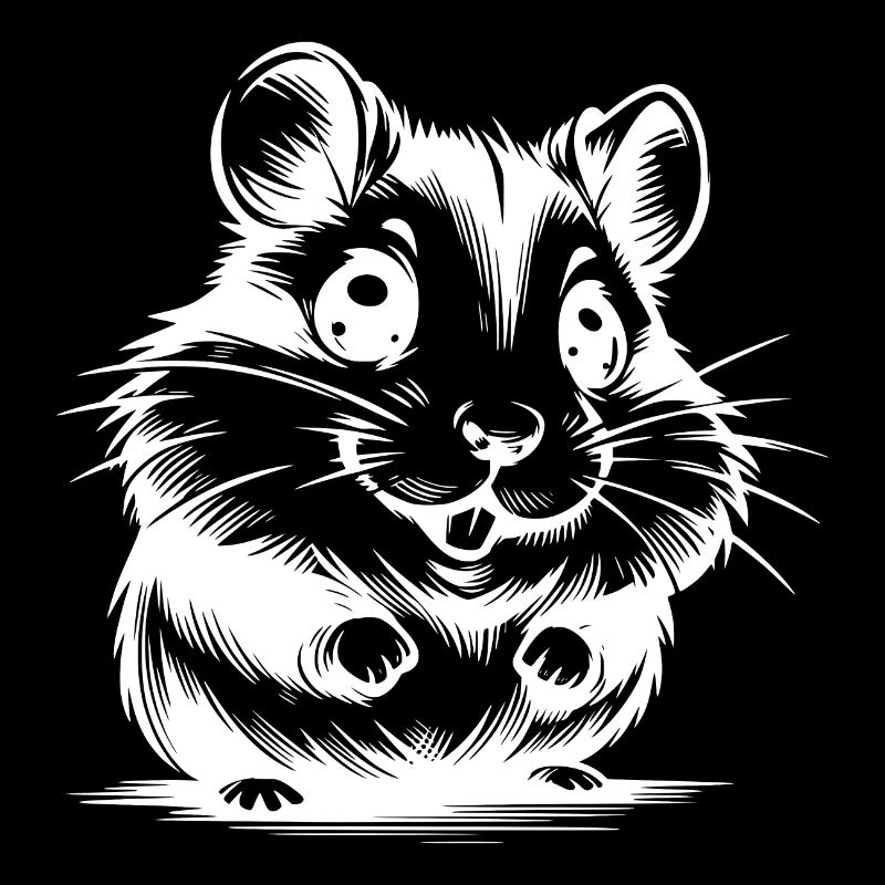 Dessin de hamster d’enfants câlins