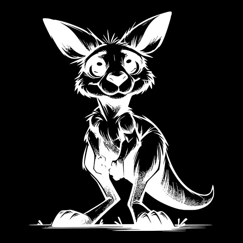 Mignon mignon bébé kangourou australien mignon