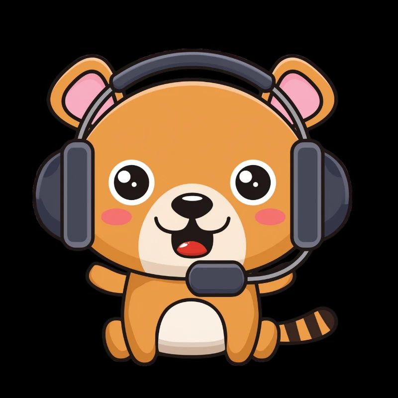 Bear with headset