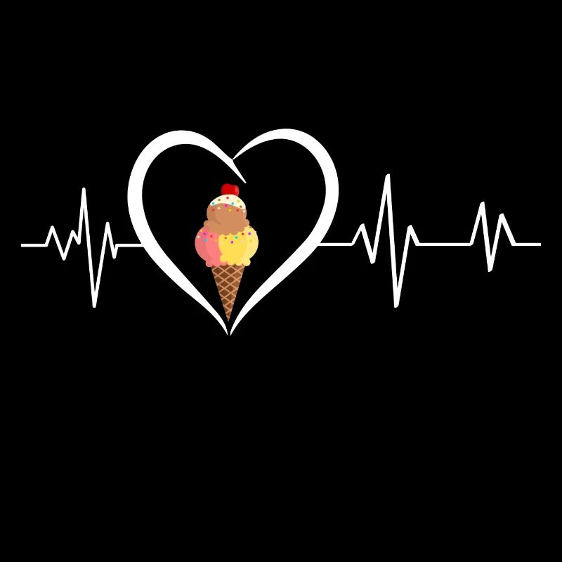 battement de cœur cornet de glace