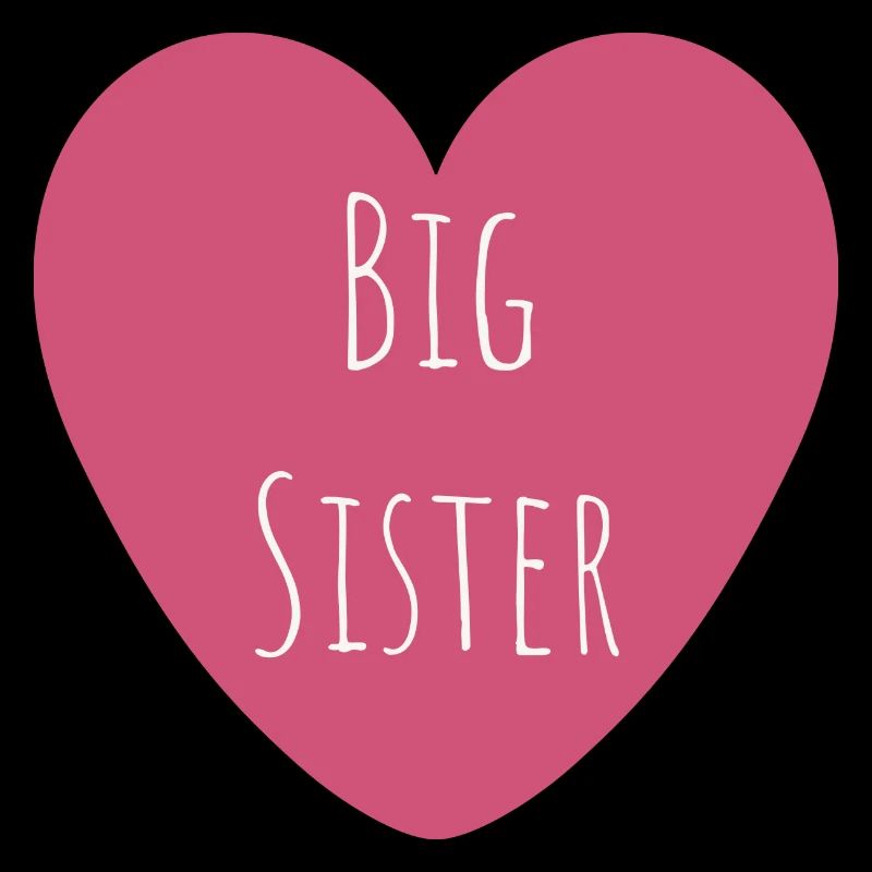 Große Schwester | Rosa Herz | Mädchen Geschenk