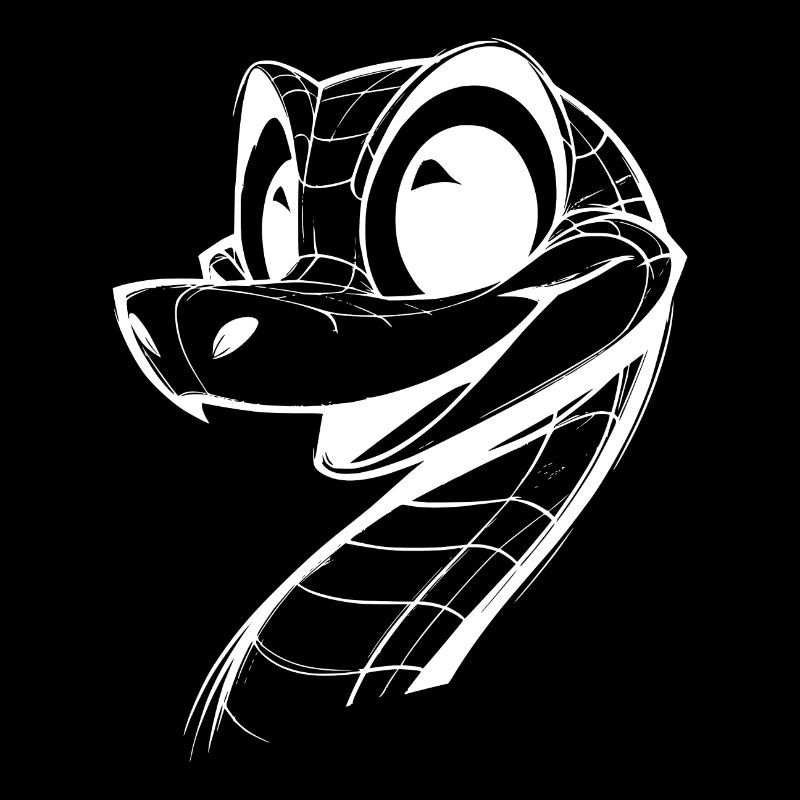 Smiling Kids Pencil Snakes Sketch