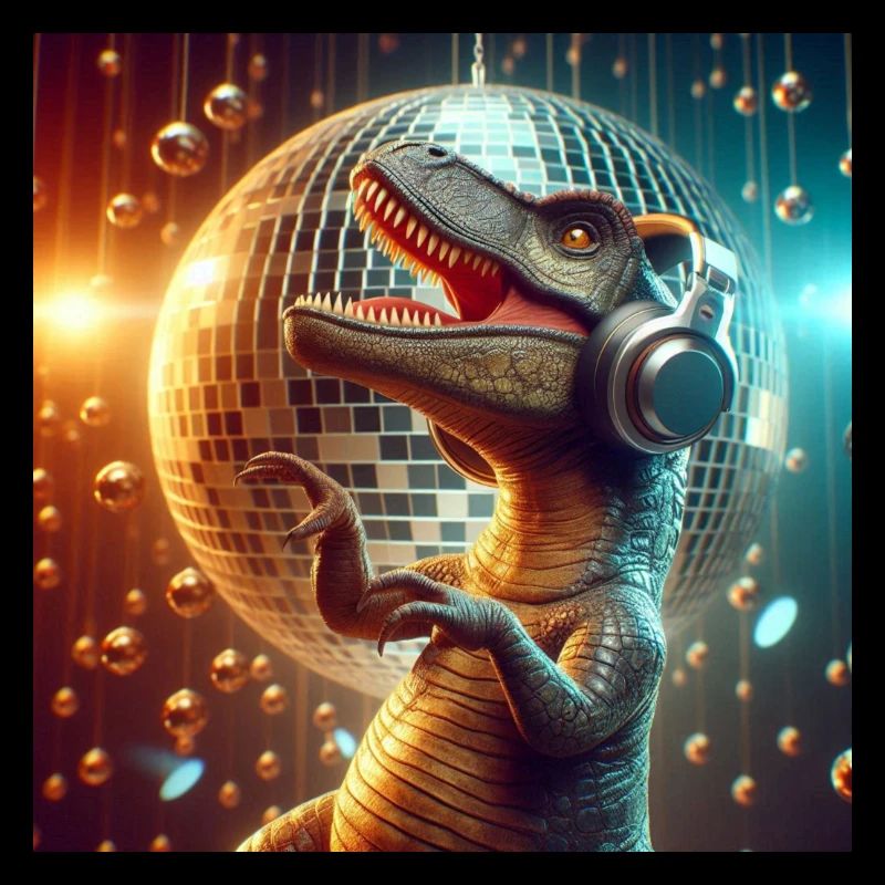 Tanzender Disco Dino