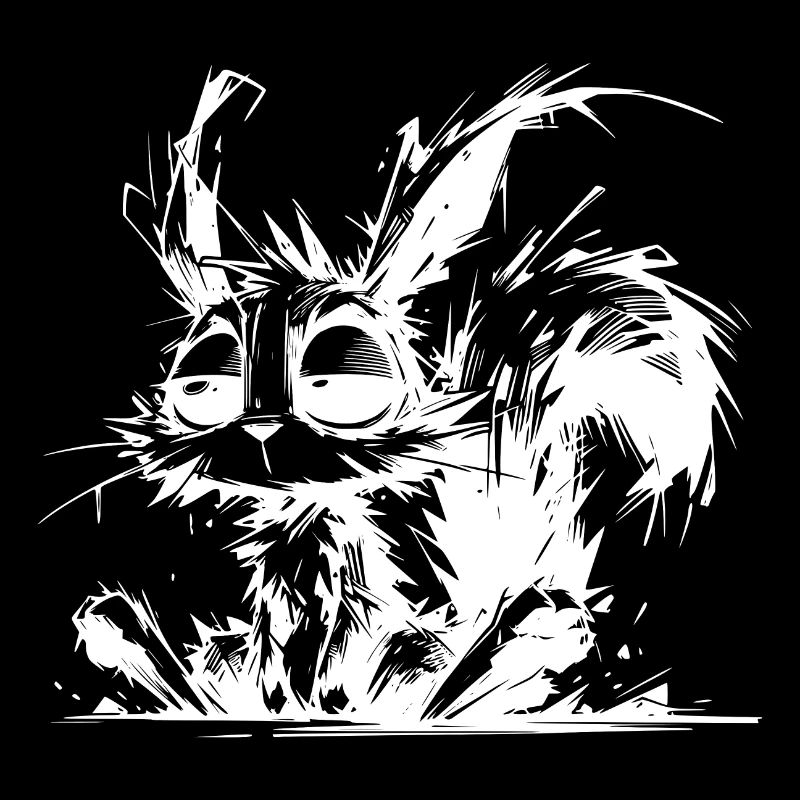 Total verschlafenes Eichhörnchen Horror Skizze