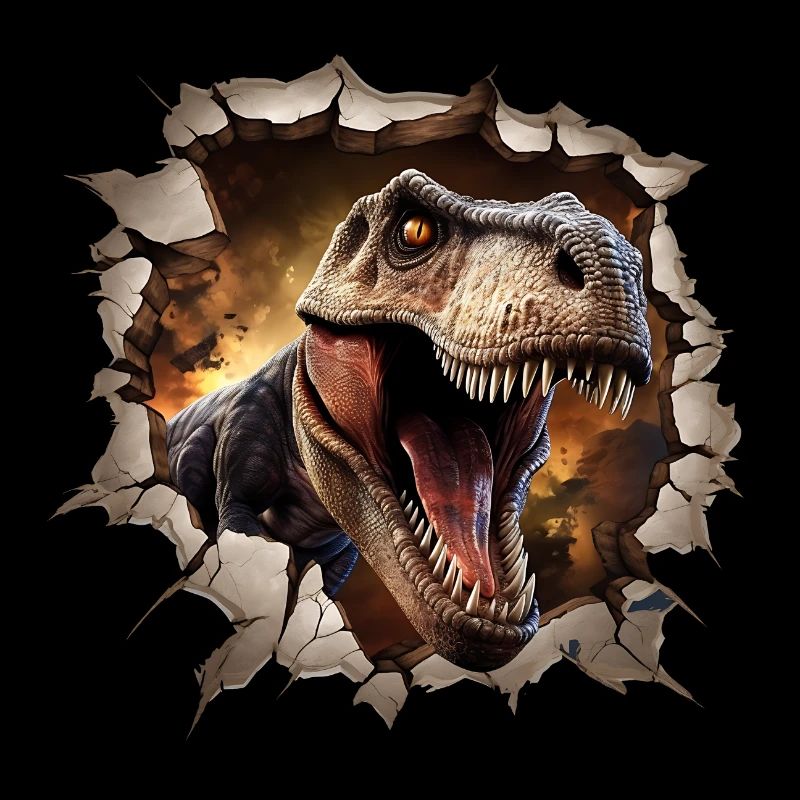 Autocollant T-rex de dinosaure