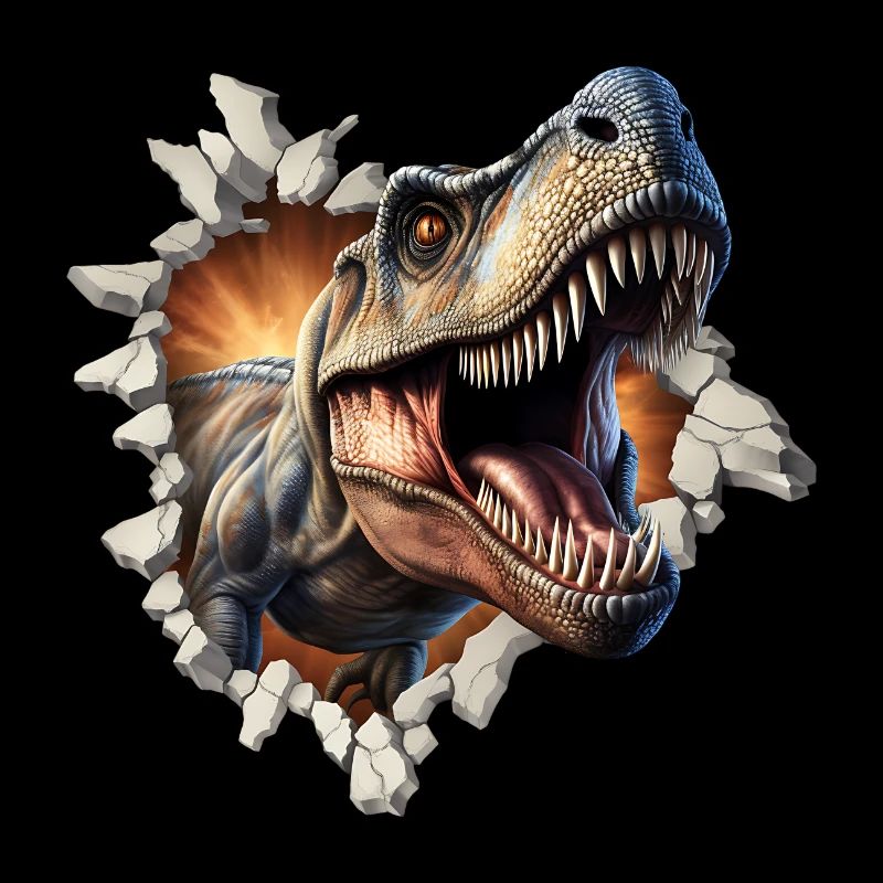 Autocollant T-rex de dinosaure