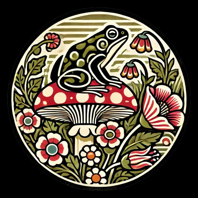 Frosch und Pilz