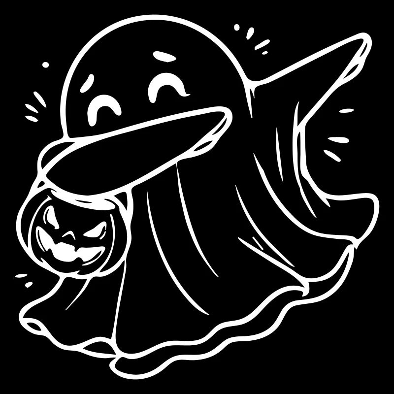 DAB Dabbing Halloween Ghost Jack-o'-lantern