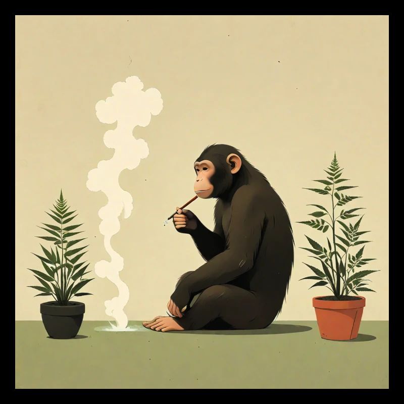 Monkey Smoking
