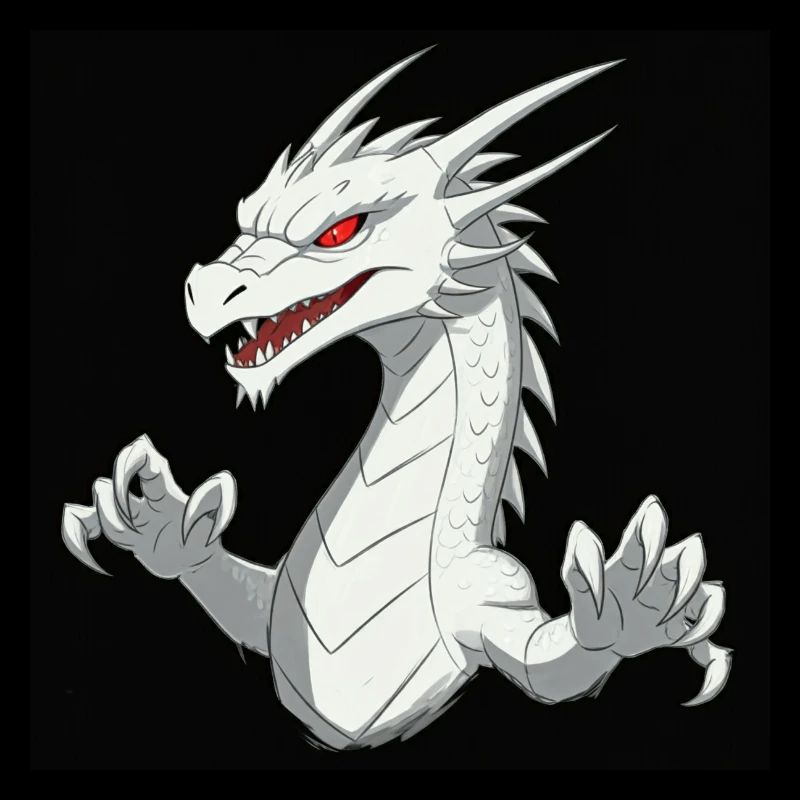 Strahlender weißer Drache