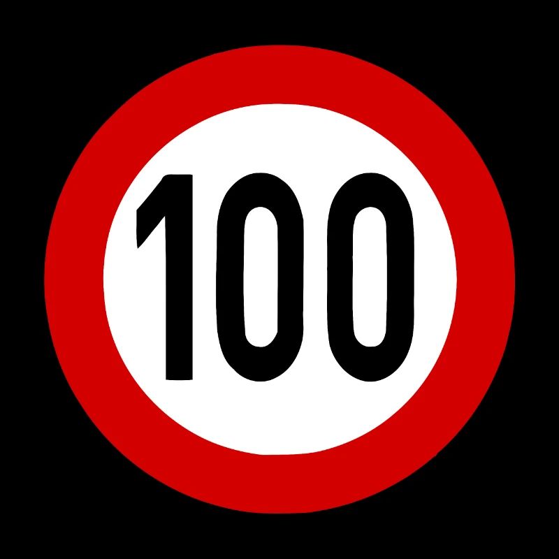 Geschwindigkeitsszeichen TempoLimit 100 Schild