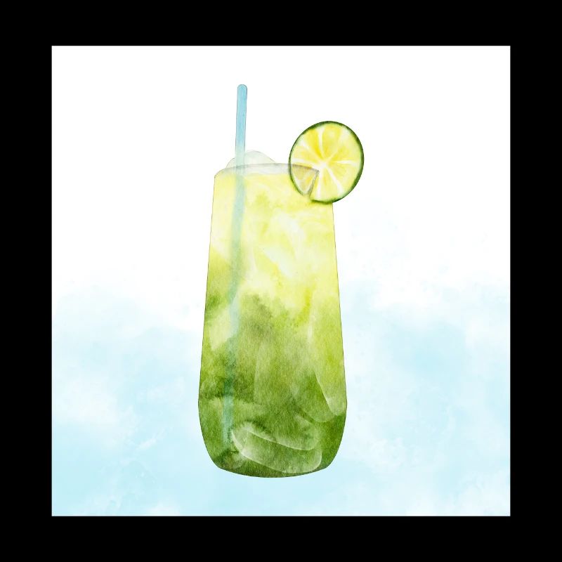 Refreshing Lime Cocktail Art