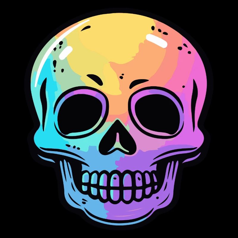 Totenkopf Halloween Bunt Skelett