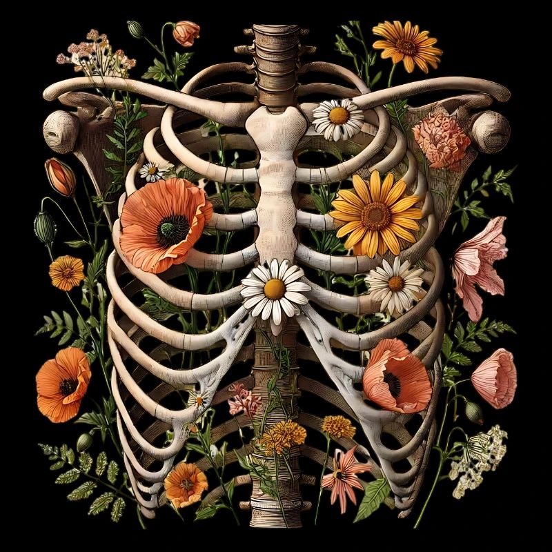 Brustkorb mit Blumen