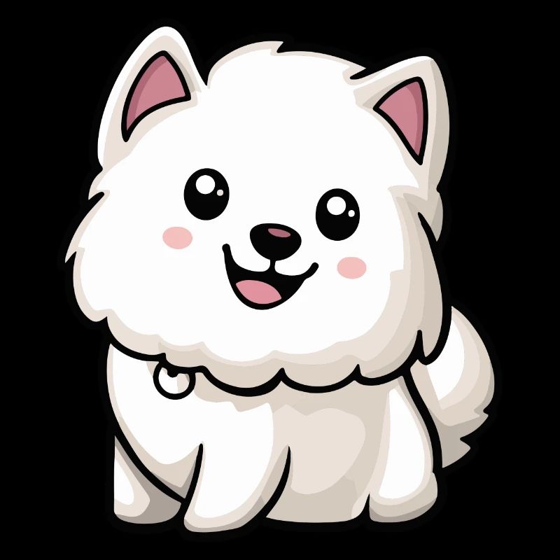 Samoyède chien bande dessinée bébé